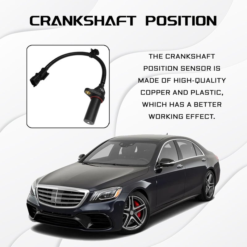 Hirificing Crankshaft Position Sensor Engine Crankshaft Sensor OEM#39180-2B000 391802B000 SU13885, Crank Position Sensor Compatible with Hyundai Modern Kia Tucson Accent Rio Soul Dodge(Black) - Image 4